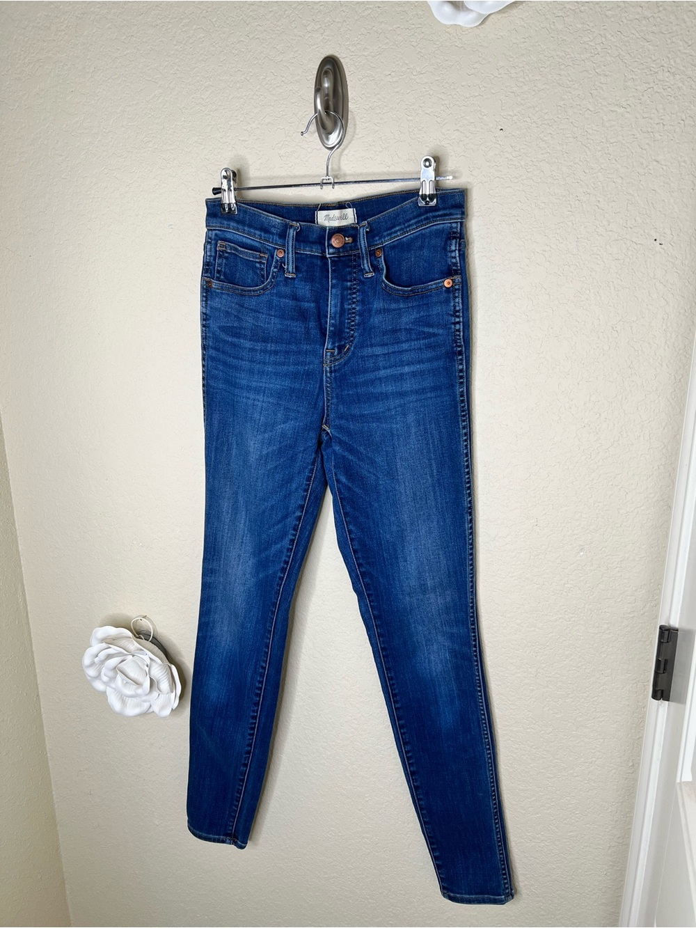 NTM: Madewell 10” High-Rise Skinny Jeans Danny Wash TENCEL Size 26 Tall - Picture 5 of 15